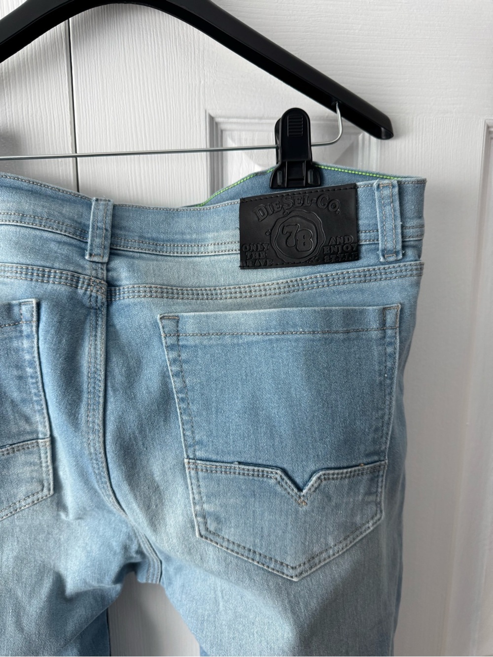 Diesel Light Blue Denim Jeans Straight Fit Cotton 38